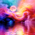 CosmicStorm Abstract Wall Art Poster by Art of Hope.