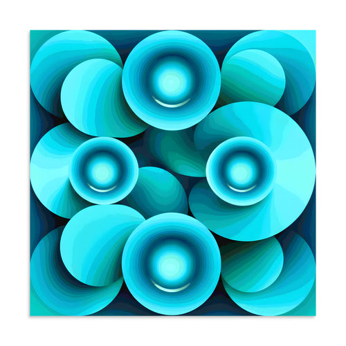 Echoes Poster art print displayed as a square poster on a white background.
